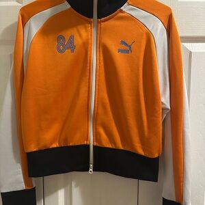 Puma Women’s Cropped Orange Track Jacket